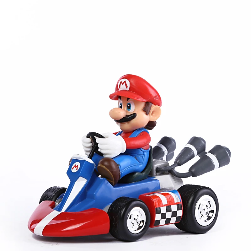Super Mario Bros Kart Car Mario Luigi Kart Racing Car PVC Toys 4\