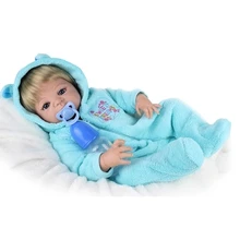 55cm Full Body Silicone Reborn Boy Baby Doll Toys Newborn Babies Doll t Bathe Toy Child