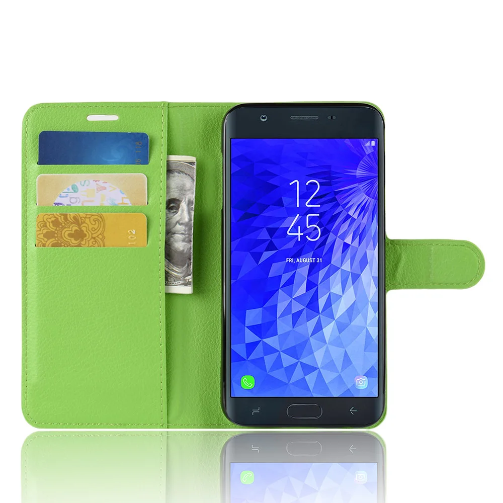 

YINGHUI for Samsung Galaxy J7 2018 Case Wallet Style Litchi Texture Leather Case Cover for Samsung Galaxy J7 2018 Flip Case