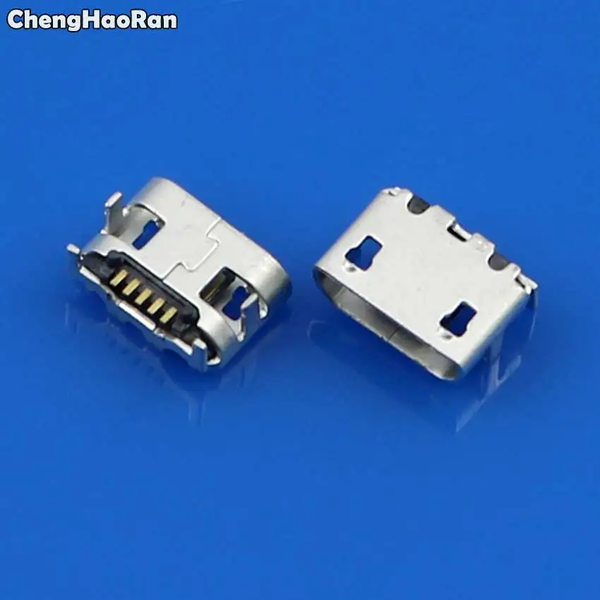 ChengHaoRan 50 шт. микро USB Разъем гнездо 5pin разъем для зарядки большой гудок четыре