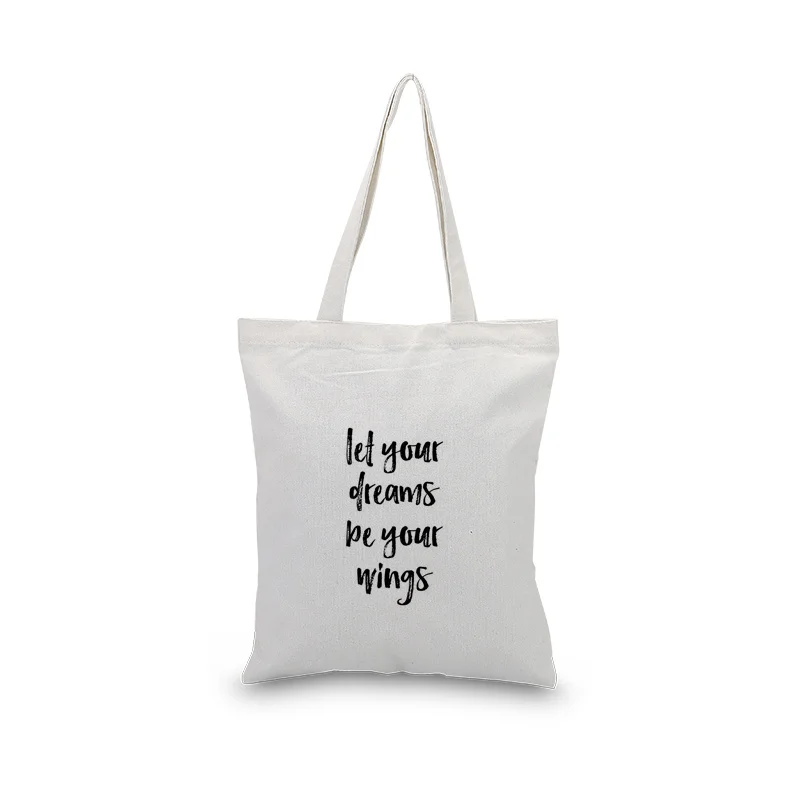 

Canvas Tote Bag Custom Print Logo Text Pictures Daily Use Handbag DIY Eco Ecologicas Reusable Shopping Bag Recycle