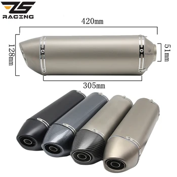 

ZS Racing 420MM Universal Modified Motorcycle Racing Exhaust Pipe With DB killer For Honda nc750x Benelli trk502 BMW R 1200 GS