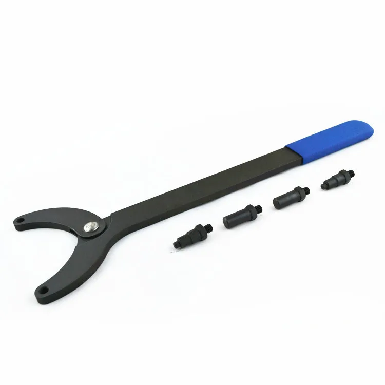 Timing Belt Change Tool Against Timing Pulley Holder Tool VW Golf VAG