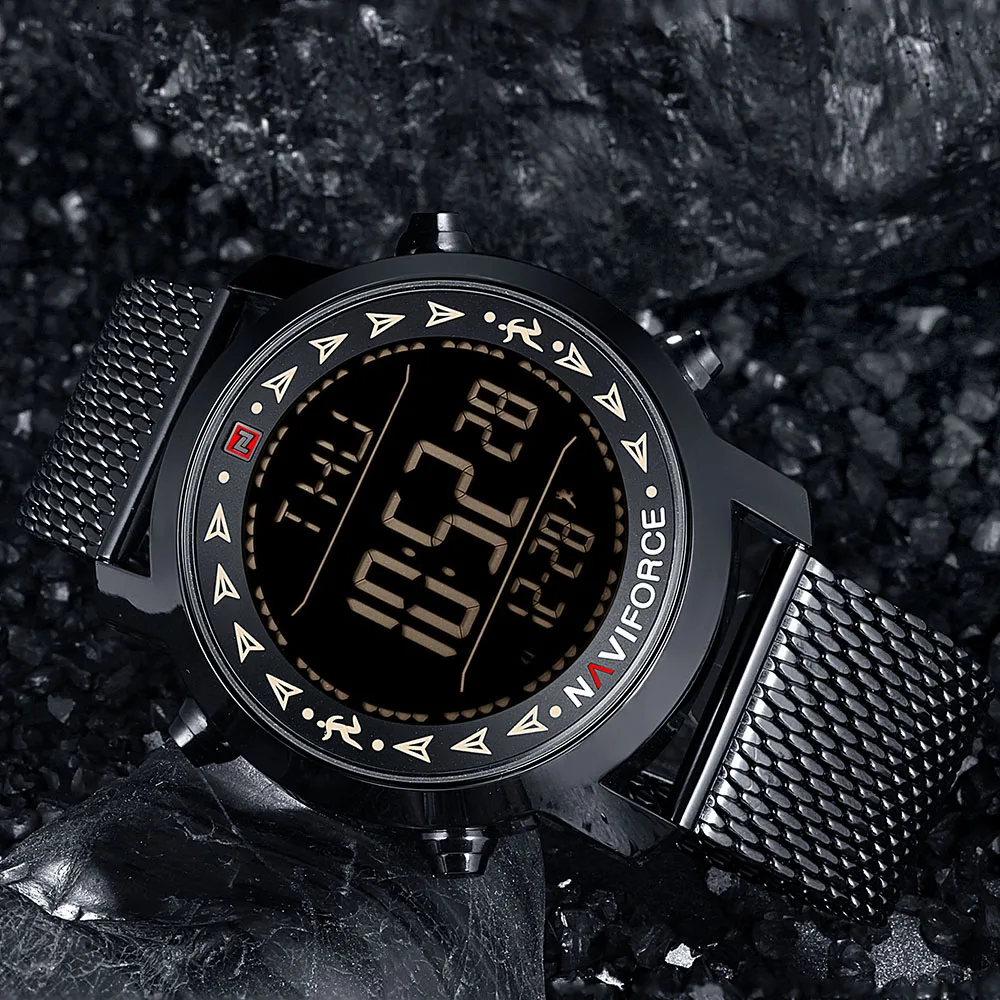 Бренд Naviforce цифровые часы мужские шагомер многофункциональные спортивные Relojes