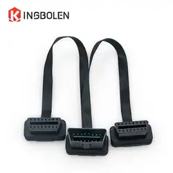 Плоский OBDII/OBD2 16Pin Мужской к двойному женскому удлинительному разъему OBD Мужской к женскому диагностическому инструменту расширенный