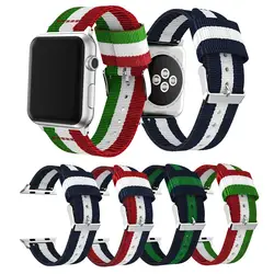 Спортивные лямка из нейлоновой ткани для наручных часов Apple Watch серии 1/2/3/4, 42 мм, 38 мм, браслет для наручных часов iwatch, ремешок серии 4 40 мм 44 мм