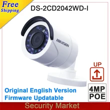 hikvision английская версия DS-2CD2042WD-I 4MP Замена DS-2CD2035-I DS-2CD2032-I CCTV IP пуля ИК POE камера