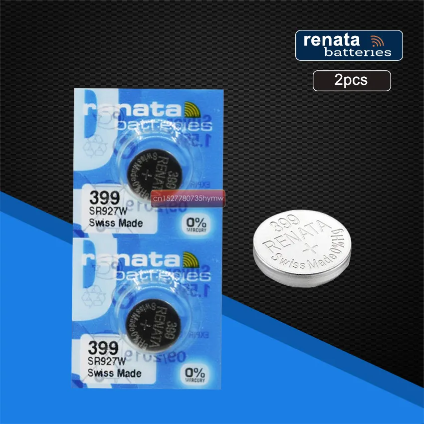 

2pc Renata LONG LASTING 399 SR927W Watch Battery Button Coin Cell Batteries