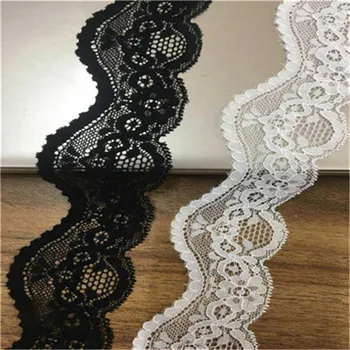 

For shipping 20yards/lot Width 4.8CM High Quality Super Elastic rose flower type Lace Fabric diy clothes fabric accessories