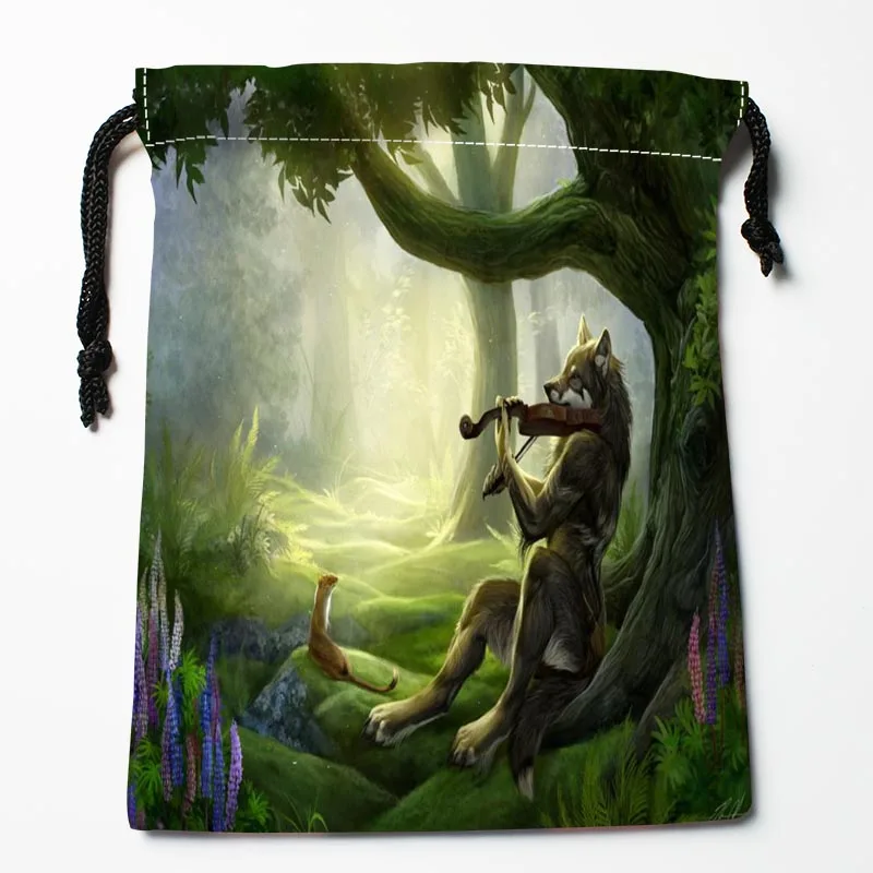 

Best Fantasy Fox Drawstring Bags Custom Storage Printed Receive Bag Compression Type Bags Size 18X22cm Storage Bags