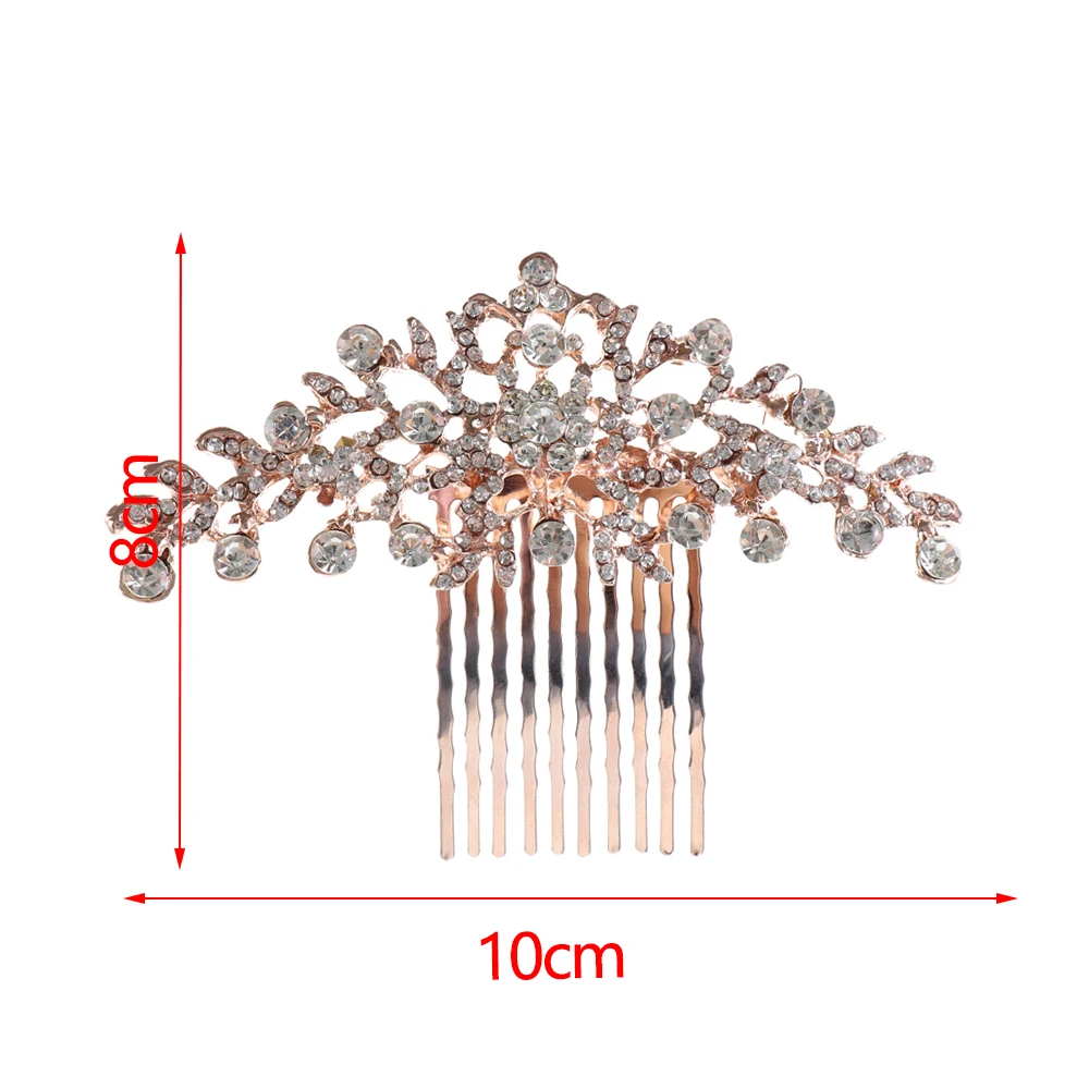 1 шт. Модный женский Хрустальный гребень для волос со стразами Блестящий винтажный головной убор ручной работы свадебные вечерние украшения для волос