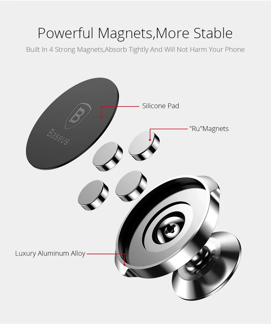 Baseus магнитный автомобильный держатель для телефона, универсальный держатель для мобильного телефона, держатель для мобильного телефона, держатель на вентиляционное отверстие автомобиля, gps Автомобильный держатель для телефона