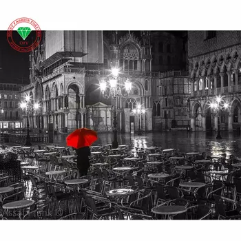

Rhinestone plastic crafts painting diamond cross stitch crystaldiamond painting full diamond embroidery Landscape Red umbrella