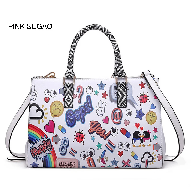 Pink sugao new style handbags women bags designer luxury shoulder handbag purses cartoon cute ...