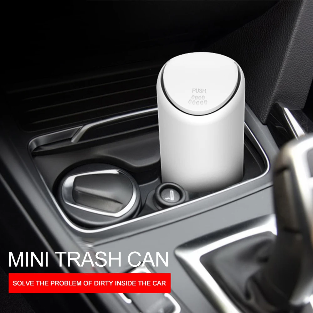 Mini Car Trash Bin Auto Organizer Storage Box Car Trash Can Rubbish Garbage Holder Auto Storage Bucket Interior Accessories