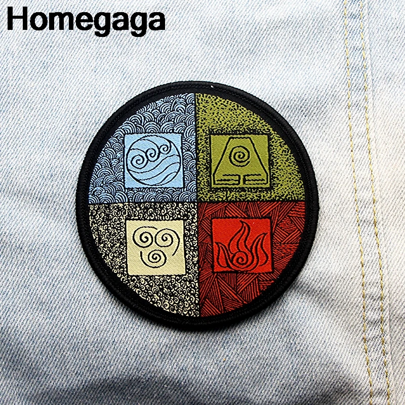 

Homegaga Avatar The last Airbender DIY embroideried patches sew iron on clothes backpack home decorations stickers badges D2132