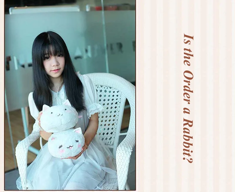 Anime Is the Order a Rabbit Chino Kafuu Cosplay Rabbit Toy Lovely Angola Tippy Plush Stuffed Toy Doll Kids Birthday Gift Pillow (8)