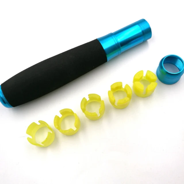 Exchangable Handle Fishing Rod Multi function Metal Replacement Handle Universal Fishing Rod