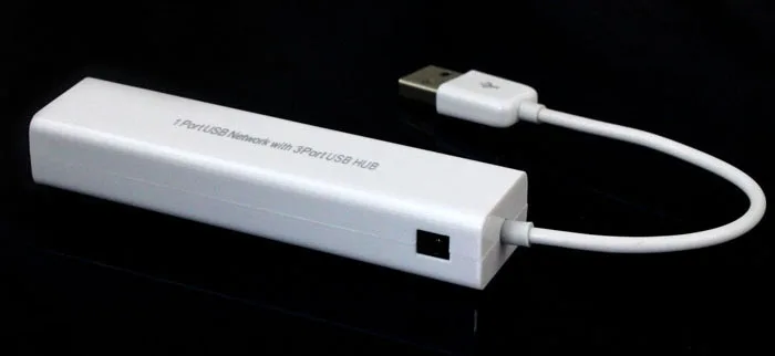 USB к RJ45 Ethernet Сетевая карта с 3 Порты usb-концентратором белого цвета