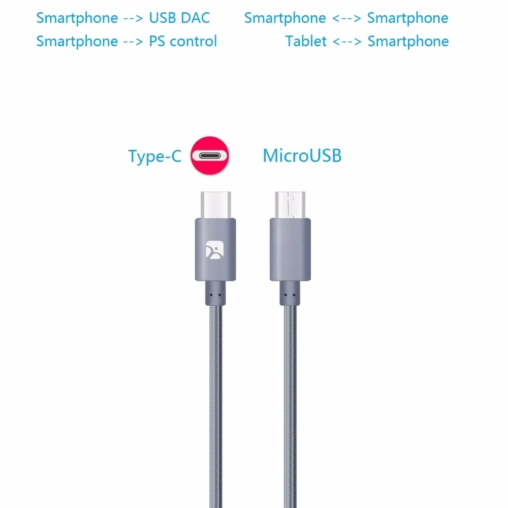 type c to microusb otg cable for usb dac nexus 6p 5x zuk xiaomi