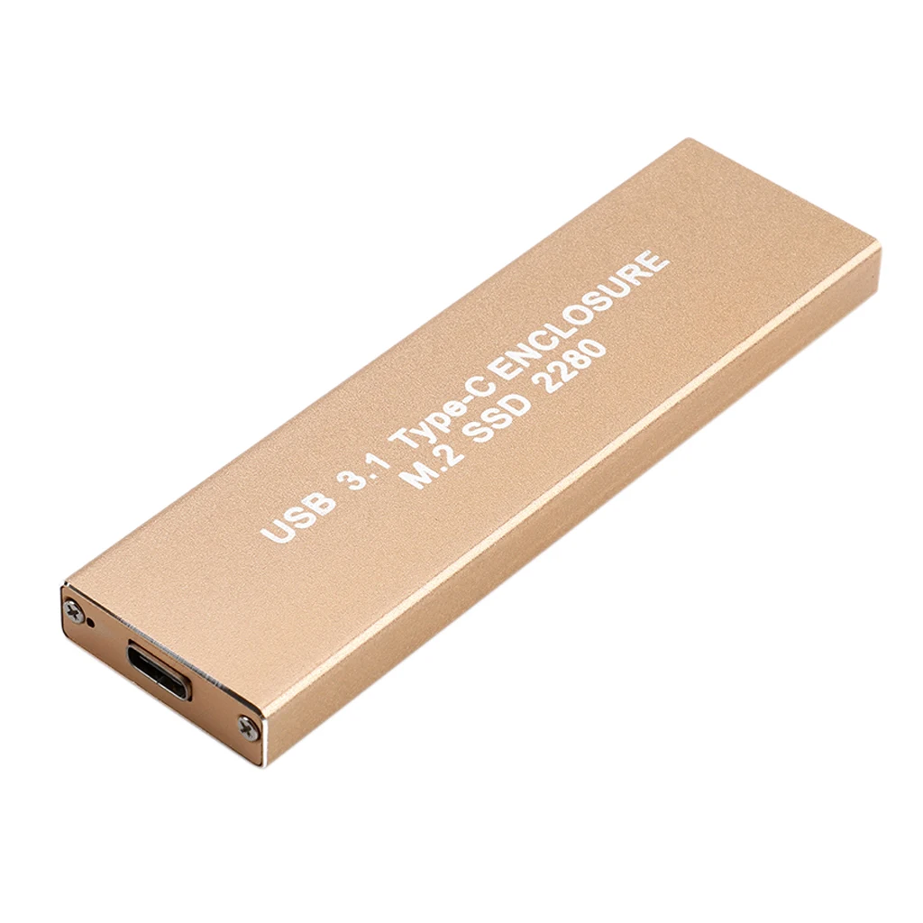 

Jfory USB 3.1 Type C to M.2 NGFF Adapter SSD Hard Disk Mobile Drive 120GB Gold