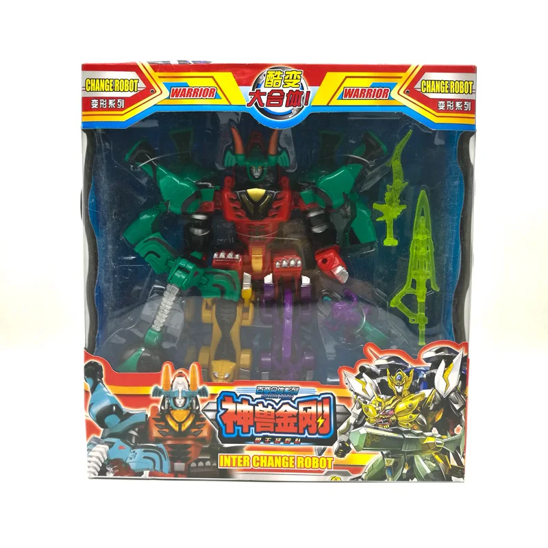 Трансформация динозавров робот фигурки 5 в 1 собрать Dinozords Ranger Megazord детские игрушки подарки - Цвет: 3273-Daxiang
