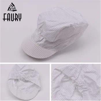 

Men Workshop Dustproof Anti-static Hats High Quality Workers Cap Work Protection Hat Breathable Adjustable Catering Kitchen Cap