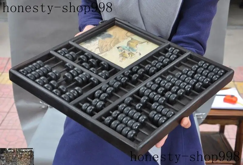 

christmas old Chinese Rosewood Ancient Arithmetic Calculating Tool Abacus Counting Tool halloween