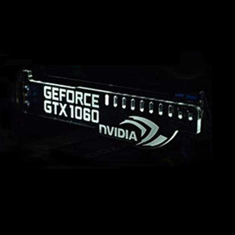 White Extended Version For GeForce GTX 1060 NVIDIA LED Luminous