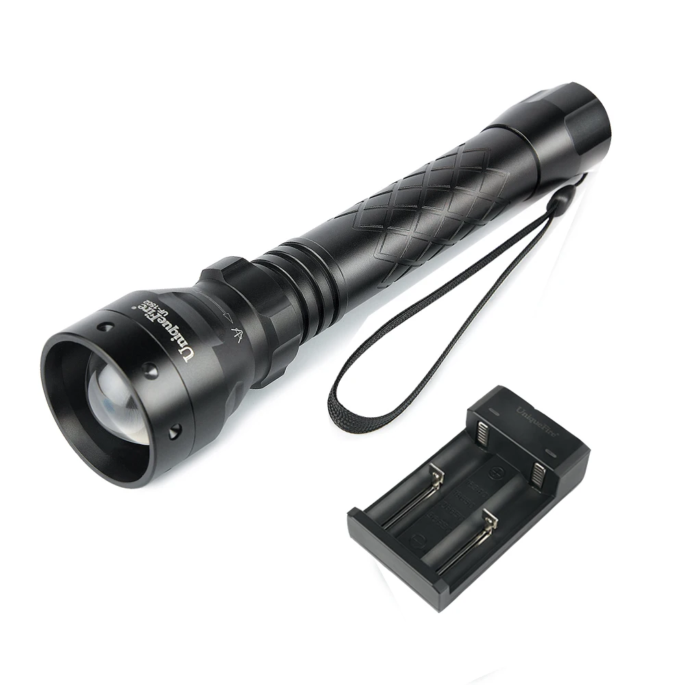

Uniquefire 1502 940NM IR LED Adjustable Zoomable Infrared Flashlight + Two-slot charger Outdoor Equipment Light