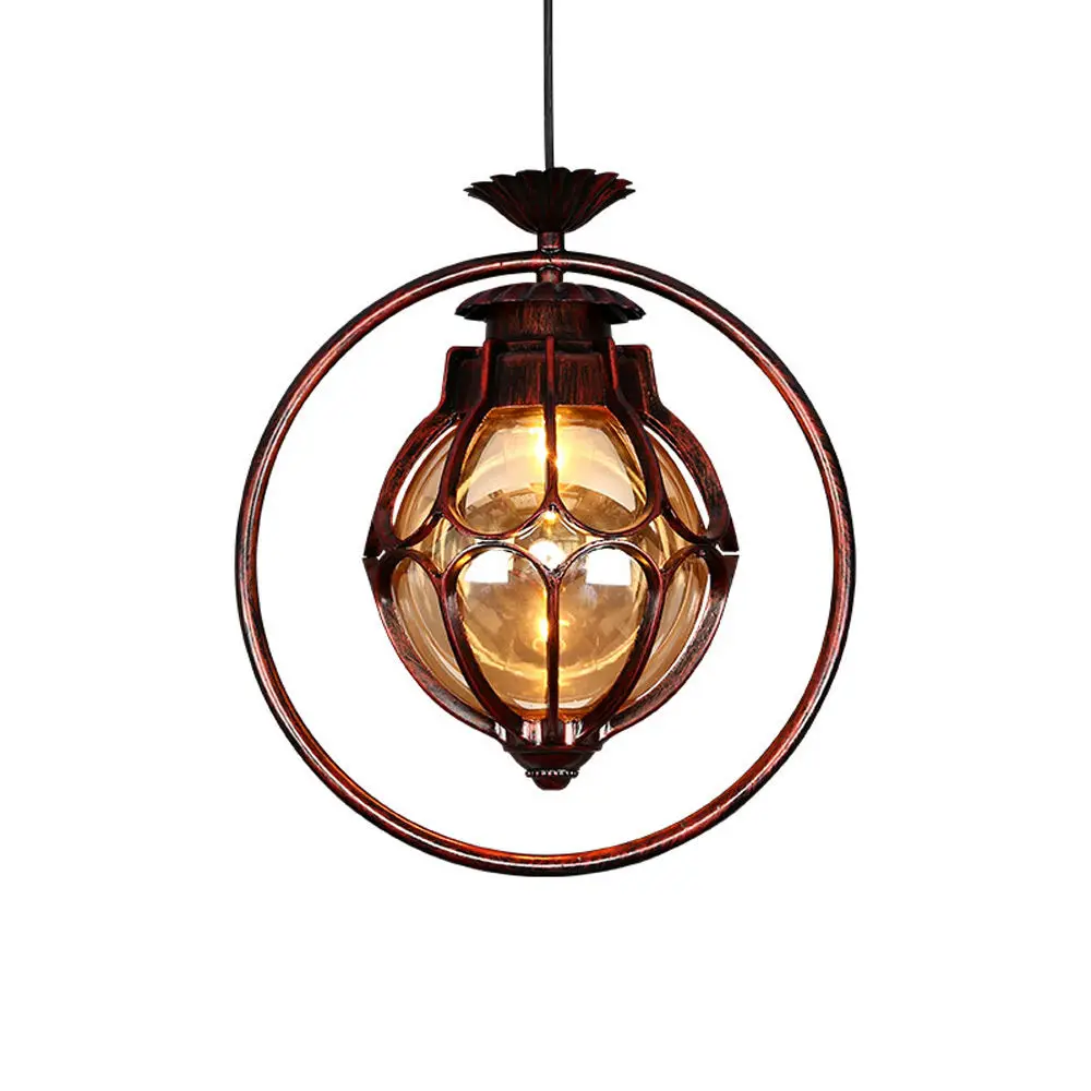 Подвесной светильник металлический Круглый для зала в стиле ретро|hanging lighting