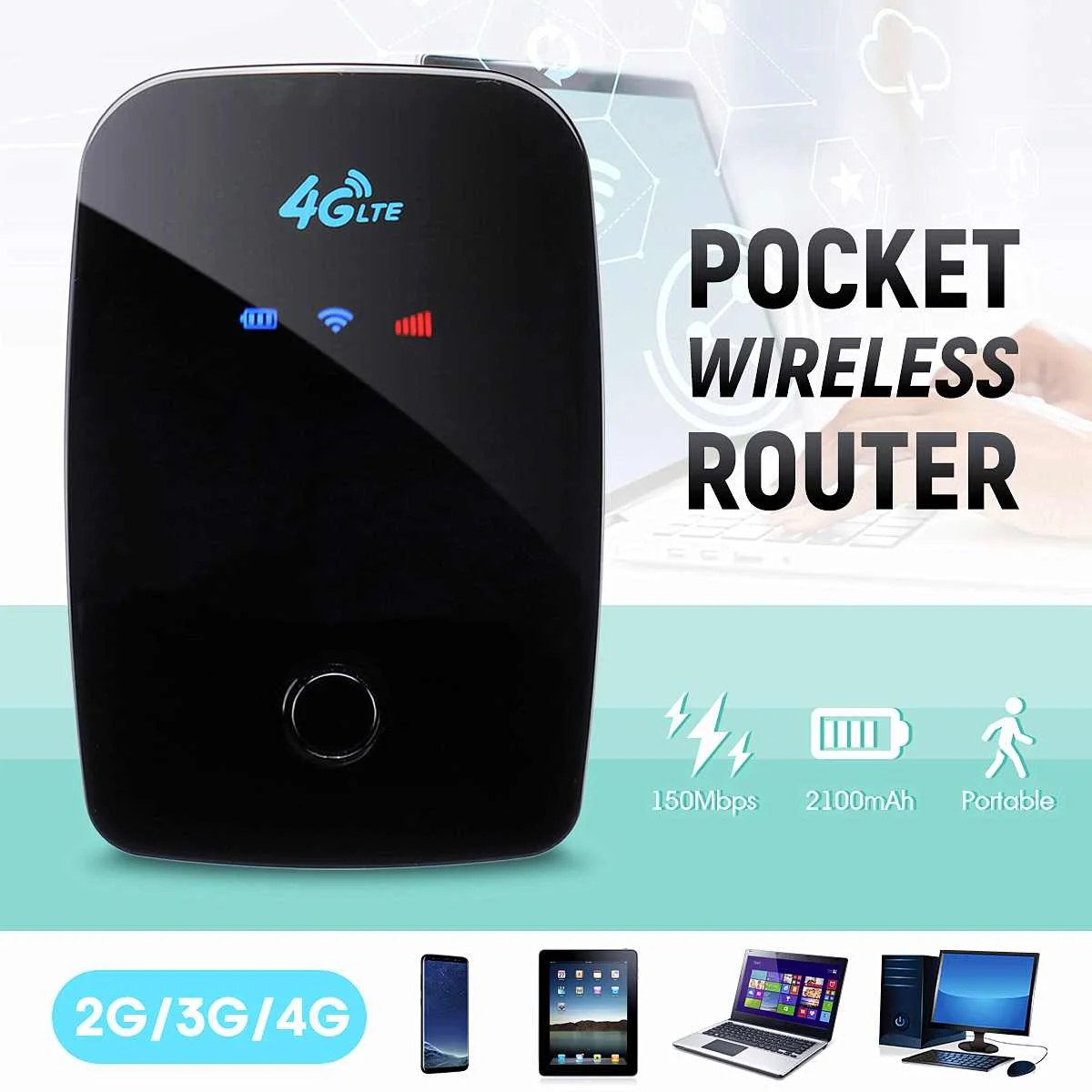 

Upgrade 4G Wifi Router Mini Router 3G 4G Lte Wireless Portable Pocket Mobile Hotspot Car Wi fi Router With Sim Card Slot Newest