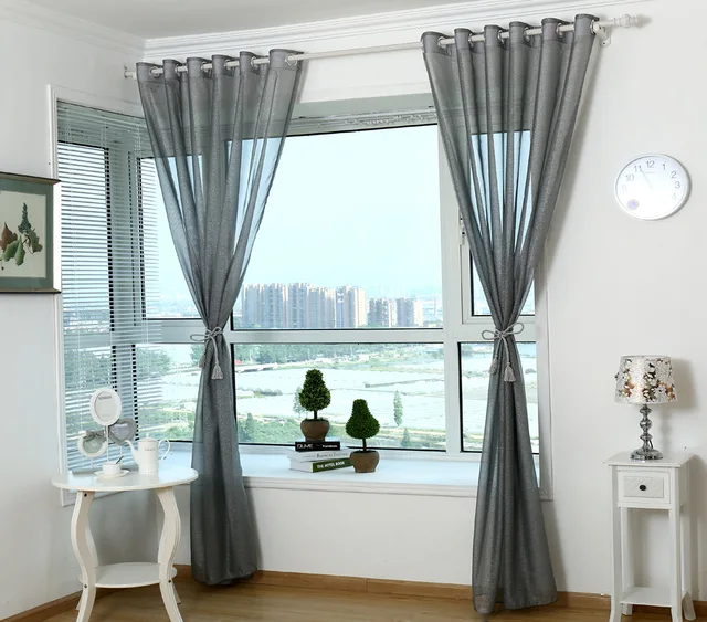 Eenvoudige Pure Kleur Tulles hoogwaardige Grey Gaas Schaduw ... Eenvoudige Pure Kleur Tulles hoogwaardige Grey Gaas Schaduw ...