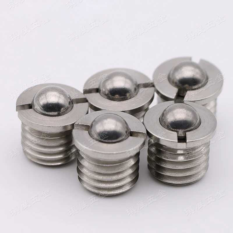 2pcs stainless steel ball plunger pin dowel screw flange type pressed