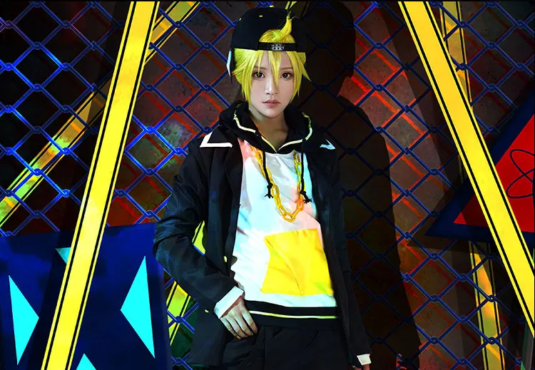 VOCALOID 2 Kagamine Rin/Len Косплей Костюм низший Превосходное платье униформа костюмы для Хэллоуина аниме одежда наряды COS