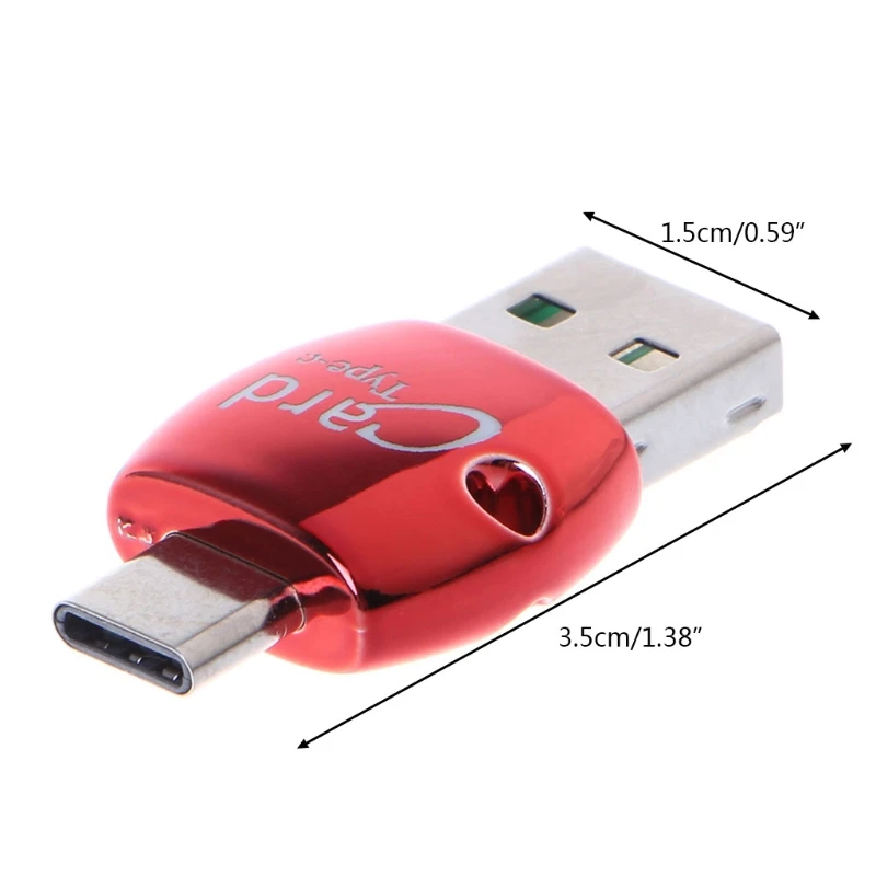Кардридер 2 в 1 OTG USB 3,1 type C к USB 2,0 Micro SD/TF карта памяти Адаптер для чтения