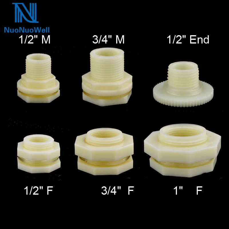 NuoNuoWell 2 шт. водопроводный резервуар ABS перегородка трубные соединения 1/2 &quot3/4&quot 1