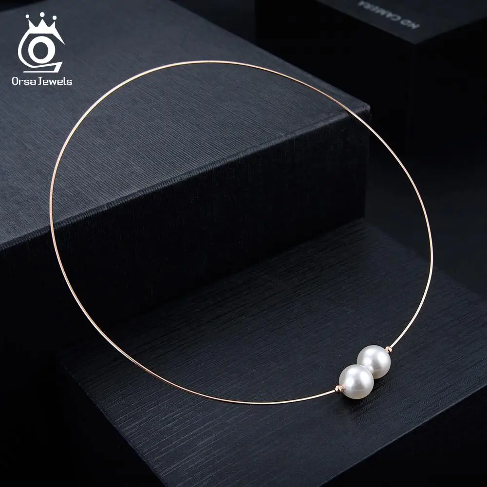 Ожерелье чокер ORSA JEWELS для женщин серебро 925 пробы цвет розового золота|Ожерелья| |