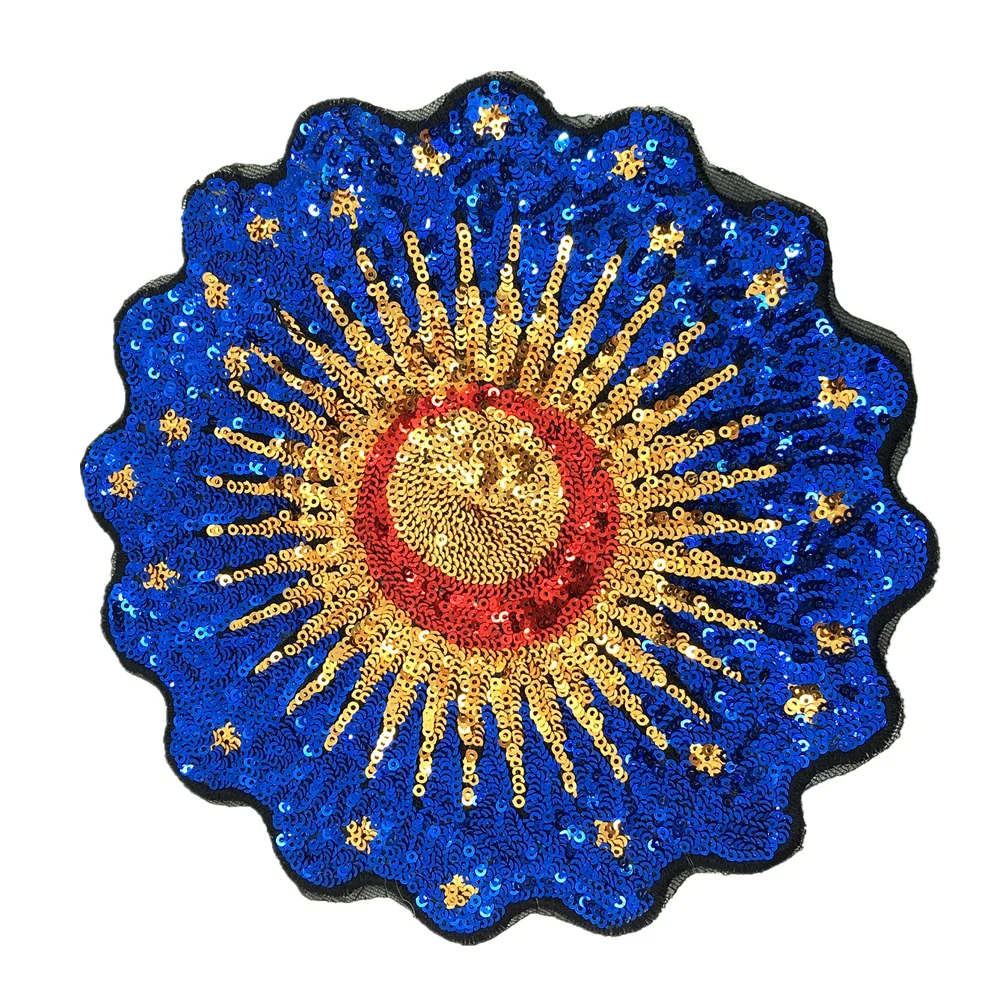 3pc 21cm sequin embroidered patch embroidery beaded applique blue 3pc 21cm sequin embroidered patch embroidery beaded applique blue