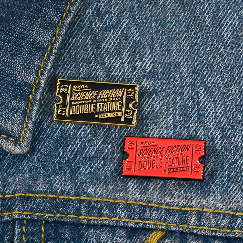 CC1258 GLOA Brooch Pin,Unisex Suitcase Vinyl Record Player Enamel Denim Jacket Badge Jewelry