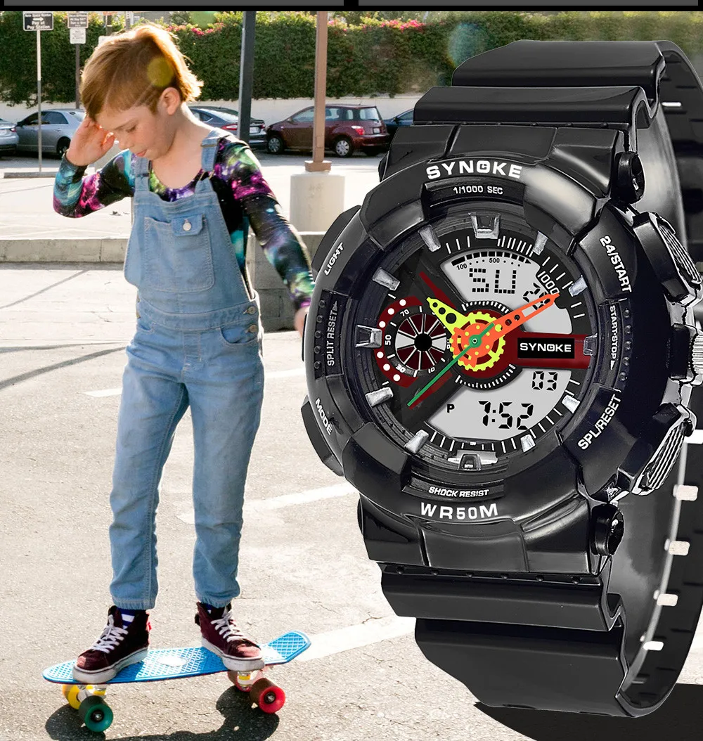 

Reloj Quality Watches Children Watch Digital Wristwatch Kids Boys Girl Students Clock Strap Sport Gift Unisex Montre Garcon *A