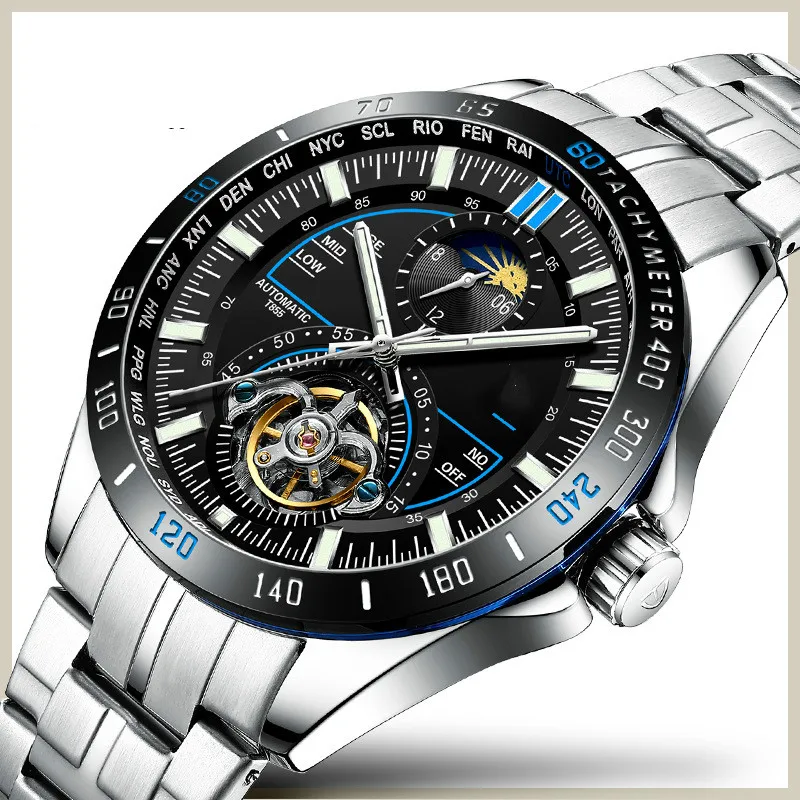 

New Fashion Men's Watch Automatic Men's Six-needle Mechanical Watch Fashion Waterproof Calendar Men's Watch