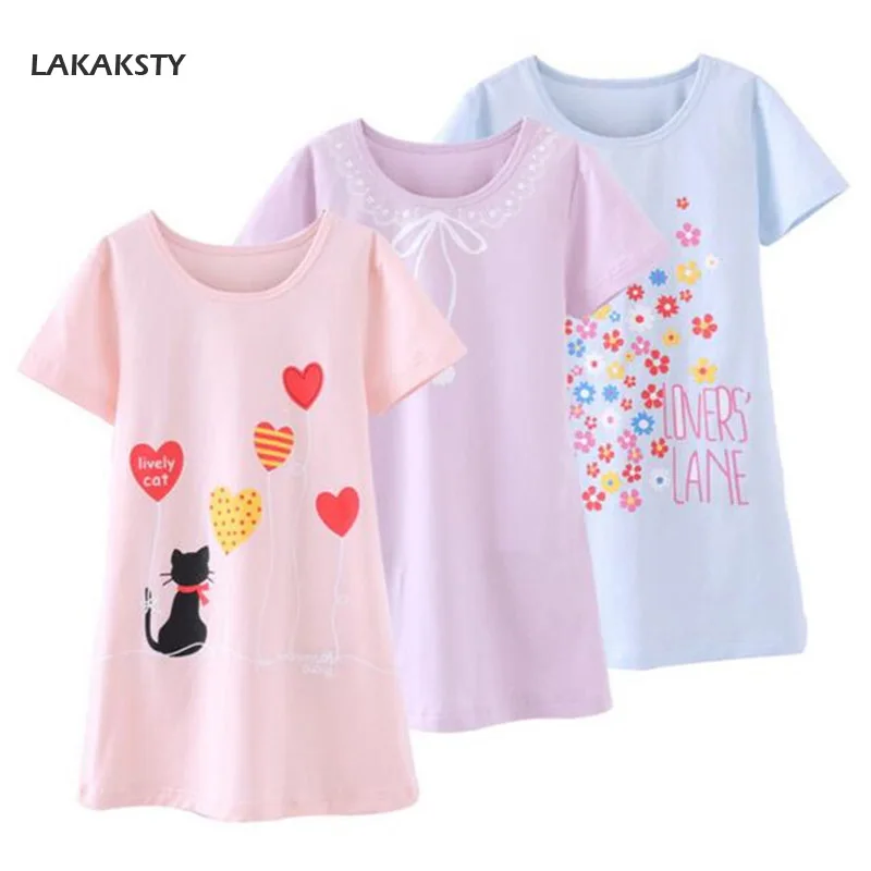 En Ligne 4 14 t Coton Enfants Filles Chemises de Nuit Nouveau Pyjama Robe Adolescent chemise de Nuit Homewear Enfants de vêtements de Nuit Pour Bébé Fille D été vêtements