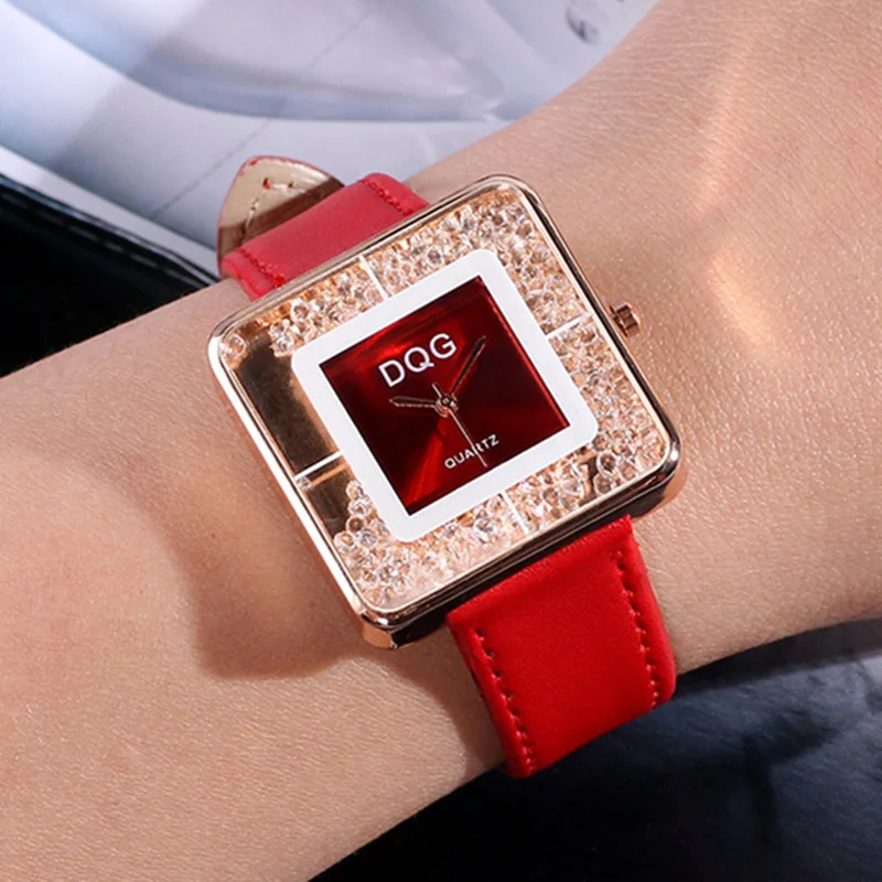 Reloj Mujer Новый Топ люксовый бренд женские часы модный дизайн квадратное платье