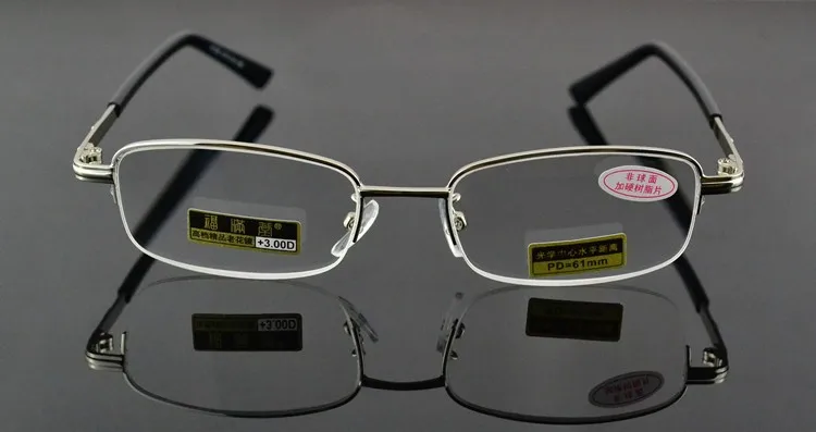 HD смолы Анти-усталость не сферические линзы очки для чтения усовершенствованная оправа из сплава с очками чехол+ 1+ 1,5+ 2+ 2,5+ 3+ 3,5+ 4