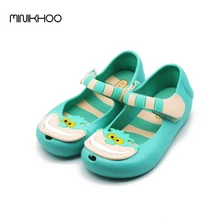 Alice In Wonderland MINI Melisa Shoes 2016 Girls Sandals Cheshire Cat Smile Cat Sandals Beach Sandals High Quality