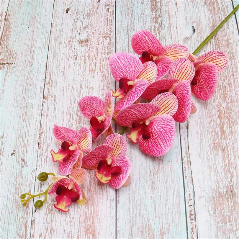 5 шт. ПУ Бабочка орхидеи 3D печать Настоящее сенсорный фаленопсис моль цветок орхидеи для Свадебная вечеринка Декоративные искусственные цветы