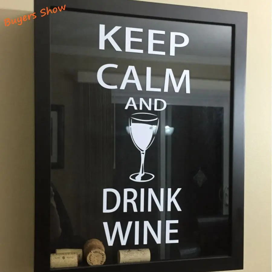 Wine Wall Decals Bar Wall Sticker-Keep Calm and Drink Wine-Funny Bar pub Art Decor