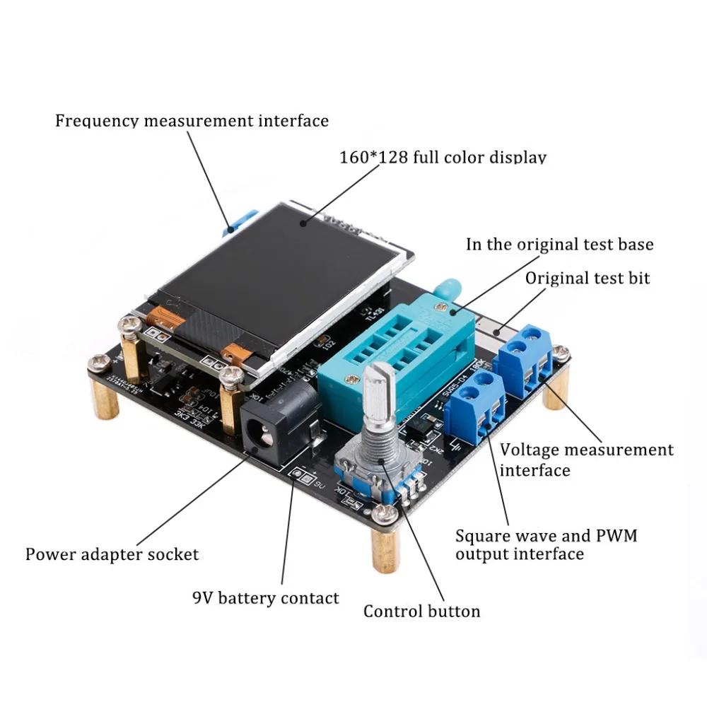 M328 DIY транзистор тест er LCR диод емкость ESR метр pwm генератор сигналов электрические инструменты тестовые инструменты