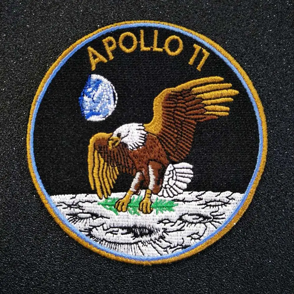 APOLLO 11 железная нашивка вышитая аппликация, этикетка для шитья панк байкерские нашивки наклейки для одежды аксессуары для одежды значок